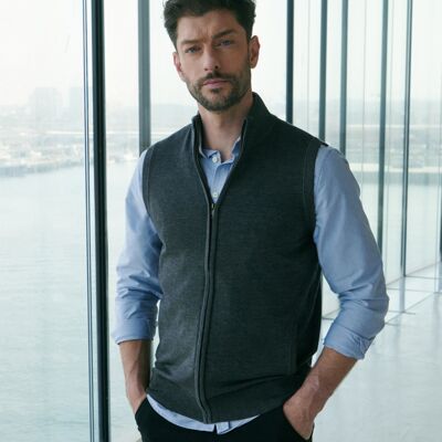 Henbury Sleeveless Zip Through Jumper Thumbnail