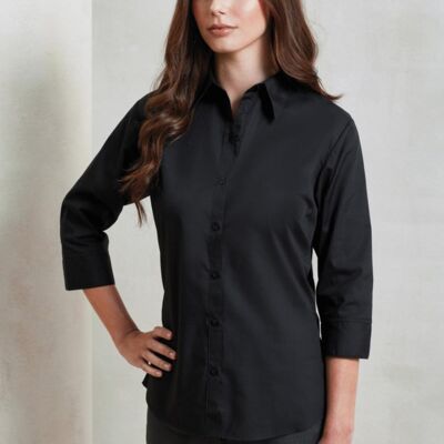 3/4 SLEEVE POPLIN BLOUSE Thumbnail