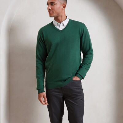 MENS V-NECK KNITTED SWEATER Thumbnail
