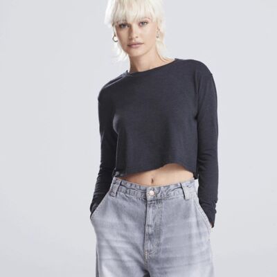 WOMENS LONG SLEEVE CROPPED T Thumbnail