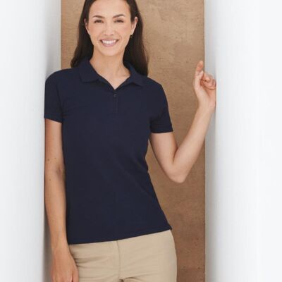 LADIES MICROFINE COTTON PIQUE POLO SHIRT Thumbnail