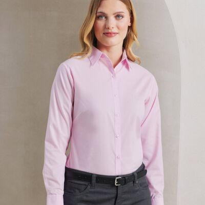 Women's poplin long sleeve blouse Thumbnail