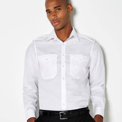 Kustom Kit Long Sleeve Tailored Pilot Shirt Thumbnail