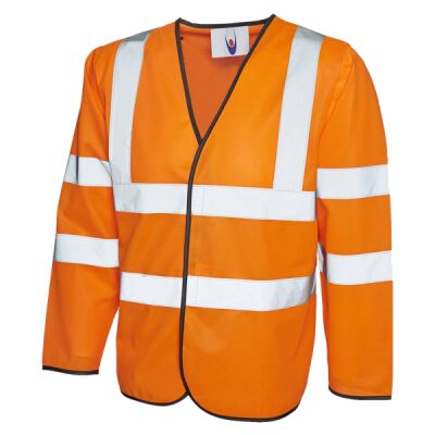 Long Sleeve Hi Vis Safety Waistcoat Thumbnail