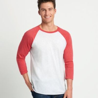 Next Level Apparel Unisex Tri-Blend 3/4 Sleeve Raglan T-Shirt Thumbnail