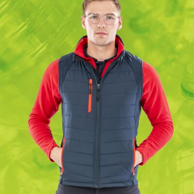 Result Genuine Recycled Black Compass Padded Gilet Thumbnail
